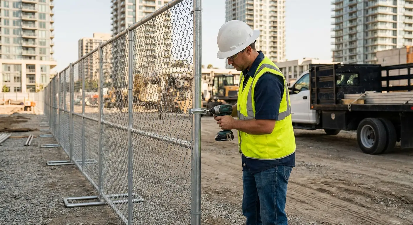Downtown Fairfield temporary fencing and site security