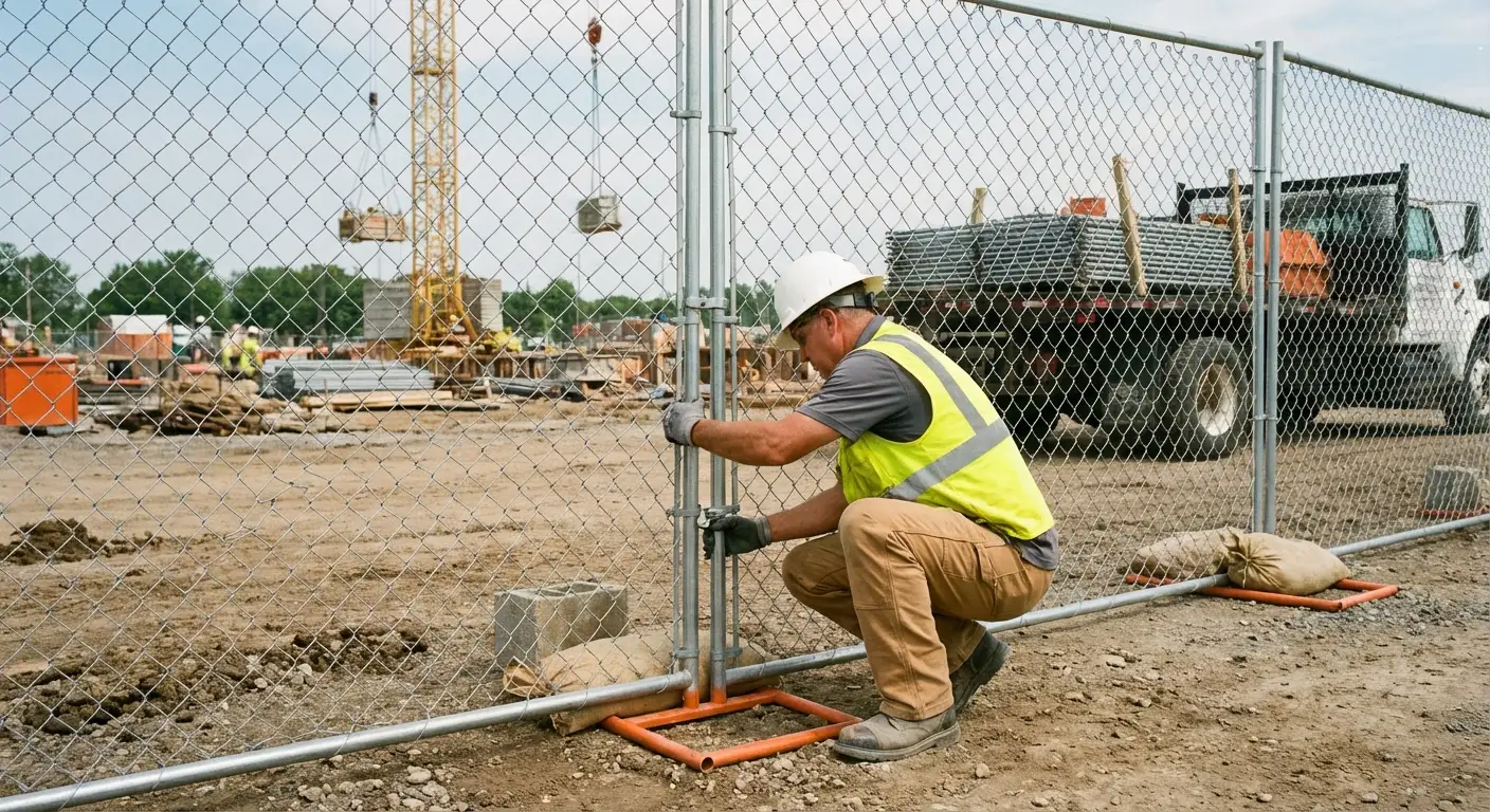 Comparison of professional fencing solutions versus DIY risks on a construction site in Fairfield, CT