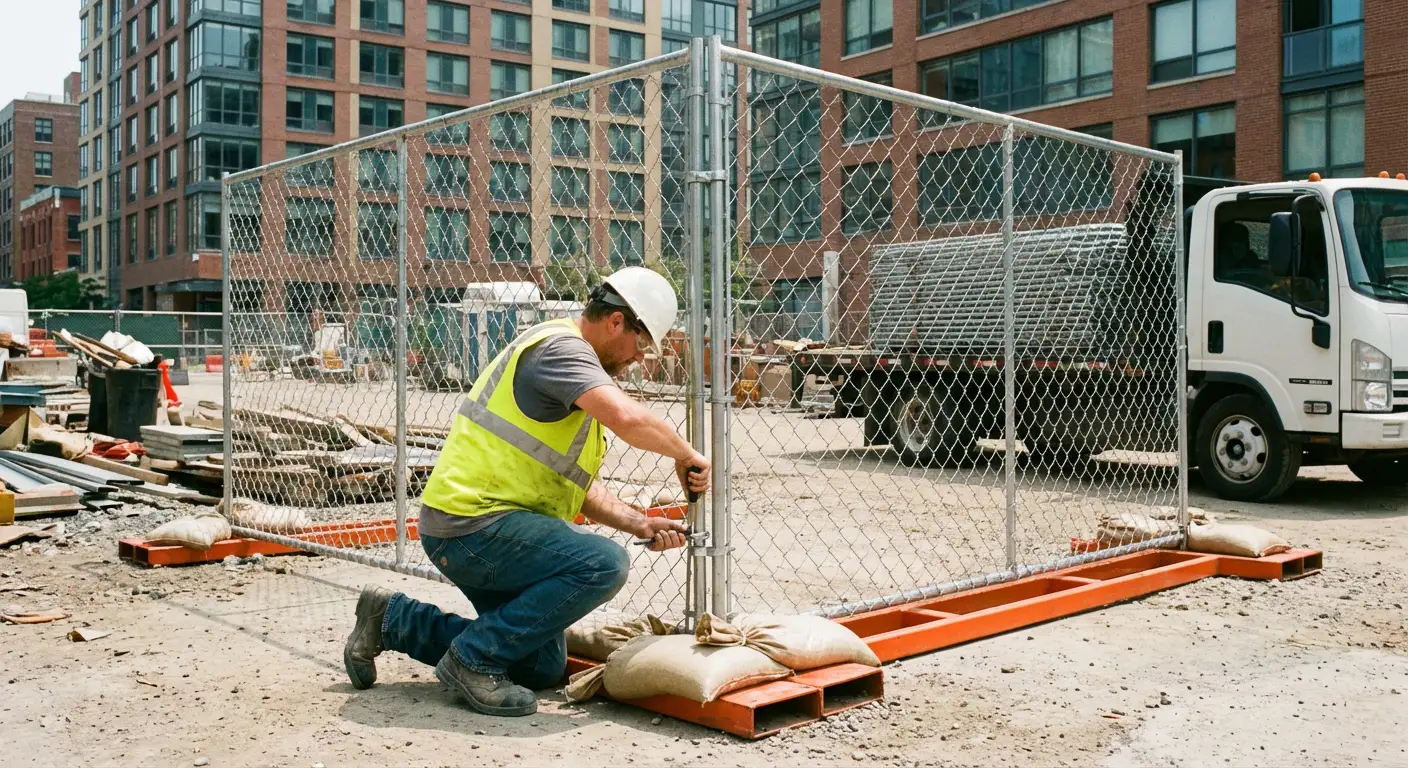 Temporary fence rental services in North Fairfield
