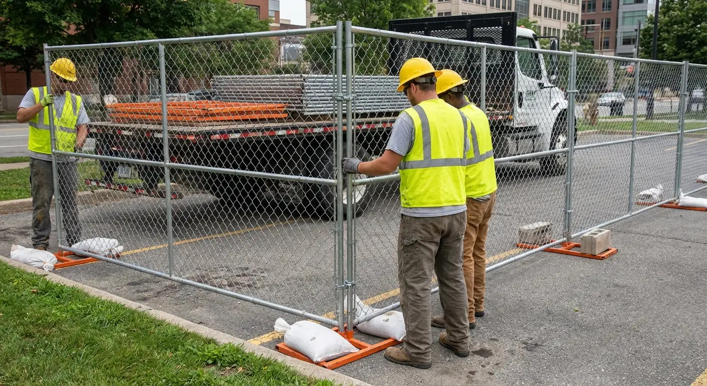 Temporary fencing solutions meeting Fairfield requirements