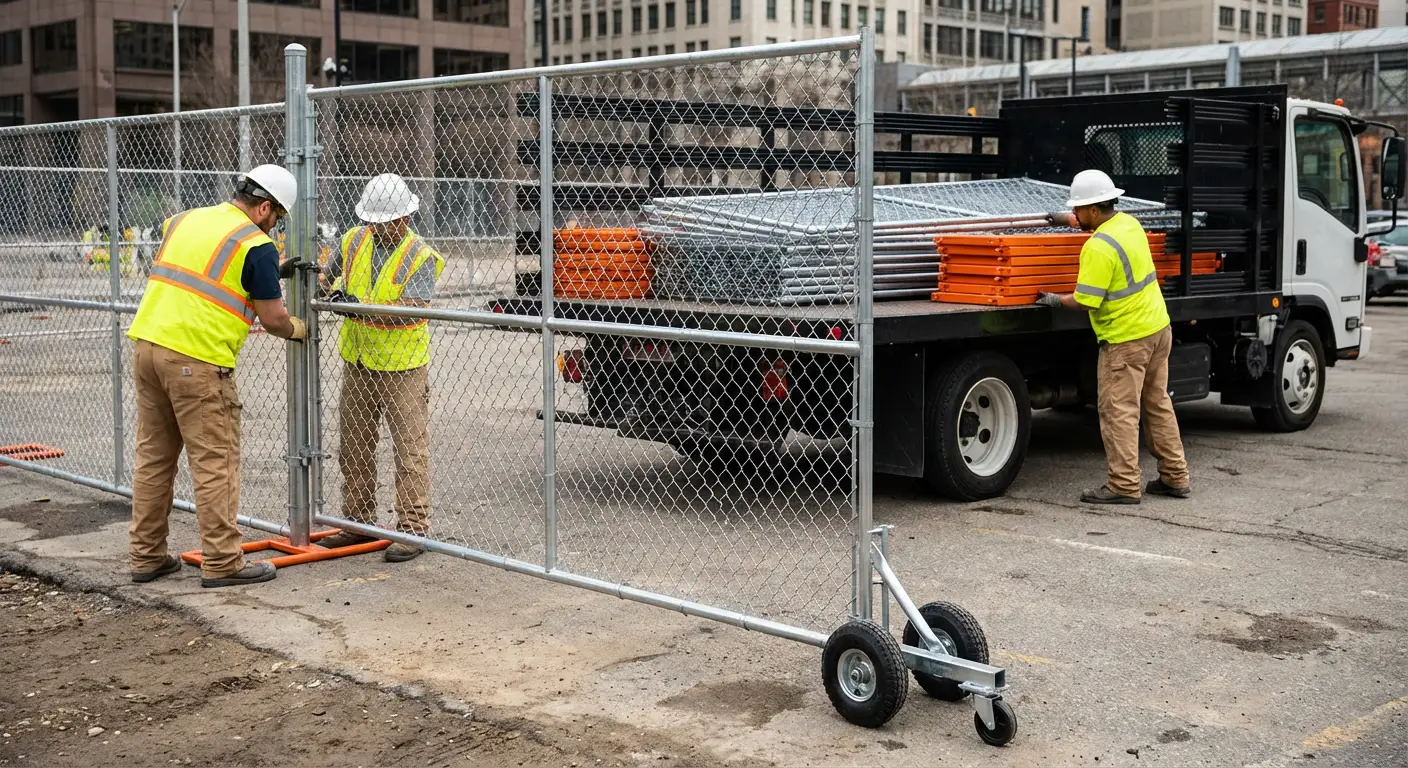 Temporary gate rental installation site in Fairfield