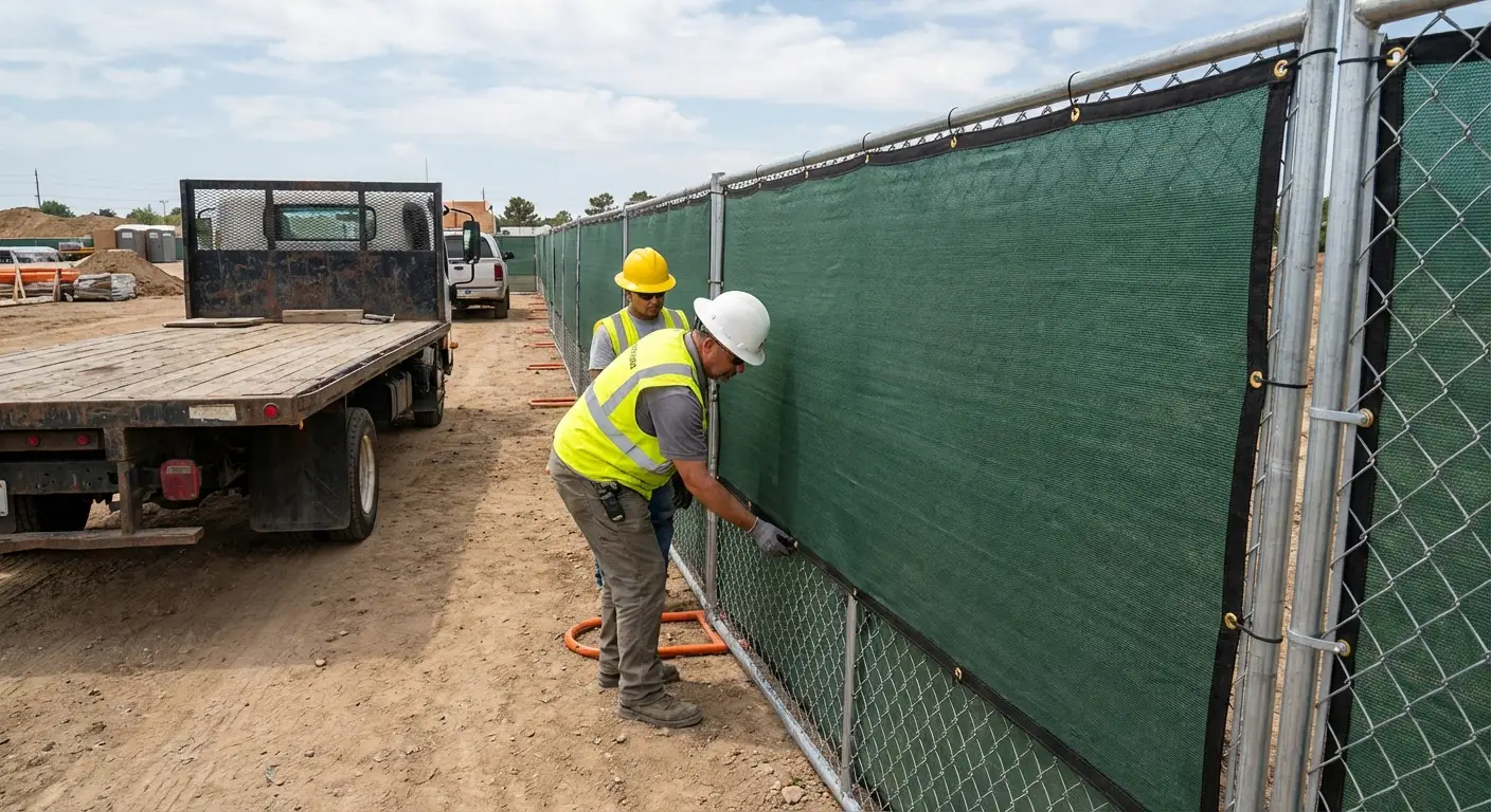 Temporary fence and barricade delivery truck in Fairfield, CT