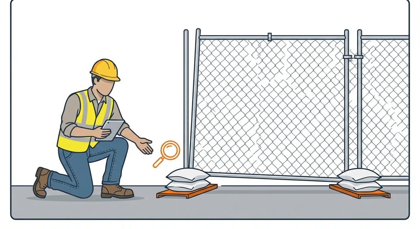 Diagram showing causes of temporary fence instability in Fairfield, CT