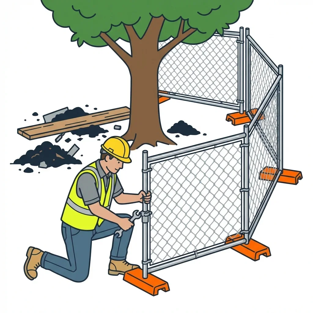 Infographic detailing common tree protection violations and prevention in Fairfield, CT